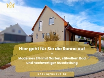 Hier geht die Sonne auf: Modernes EFH mit Garten, stilvollem Bad und hochwertiger Ausstattung, 99518 Bad Sulza, Einfamilienhaus