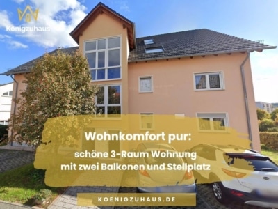 Wohnkomfort pur: 3-Raum-Wohnung mit zwei Balkonen in Jena Ammerbach, 07745 Jena, Etagenwohnung