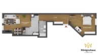 Grundriss - Stadtleben genießen: Moderne 2-Rm.-Wohnung in zentraler Lage von Gera