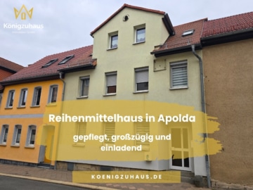 Gepflegtes Reihenmittelhaus mit Dachterrasse in zentraler Lage von Apolda, 99510 Apolda, Reihenmittelhaus
