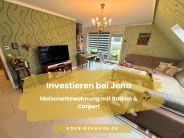 Maisonette-Investment bei Jena – 4 Zimmer, Balkon und Carport, 07751 Zöllnitz, Eigentumswohnung