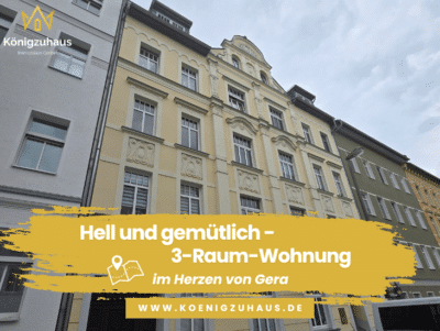 * Mehr als 5 Prozent Rendite – 3 Raum Wohnung mit Balkon im Herzen von Gera zu verkaufen *, 07545 Gera, Eigentumswohnung