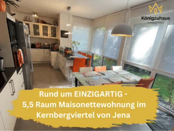 Energieeffiziente 5,5 Raum Maisonettewohnung mit Garten im Kernbergviertel, 07749 Jena, Maisonettewohnung