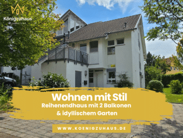 Wohnen mit Stil – Reihenendhaus mit 2 Balkonen und idyllischem Garten in Weimar Taubach, 99425 Weimar, Reihenendhaus