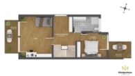 Grundriss - OG - Geräumiges Wohnen im Grünen! - Gehobenes Reihenendhaus mit Balkonen und Garten in Weimar Taubach