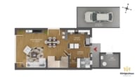 Grundriss - EG - Geräumiges Wohnen im Grünen! - Gehobenes Reihenendhaus mit Balkonen und Garten in Weimar Taubach