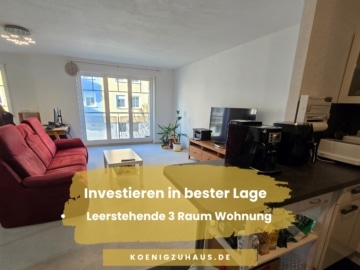 Investieren, da wo Jena am schönsten ist: Leerstehende 3-Zimmer Wohnung mit offener Wohnküche, 07749 Jena, Eigentumswohnung