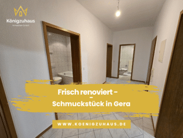 Frisch renoviert und über 7 Prozent Rendite – 4 Raum Wohnung in Gera, 07548 Gera, Eigentumswohnung
