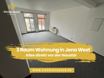 3 Raum Wohnung in Jena West – Allee direkt vor der Haustür, 07743 Jena, Dachgeschosswohnung