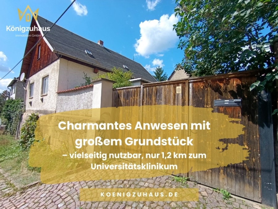 Titelseite - NEUER PREIS: Charmantes Einfamilienhaus in Jena-Altlobeda – großes Grundstück mit Ausbaupotenzial